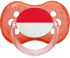 Drapeau Monaco Sucete Cerise Rouge à paillette