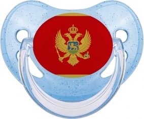 Drapeau Monténégro Sucete Physiologique Bleue à paillette