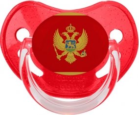 Drapeau Monténégro Sucete Physiologique Rouge à paillette