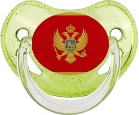 Drapeau Monténégro Sucete Physiologique Vert à paillette