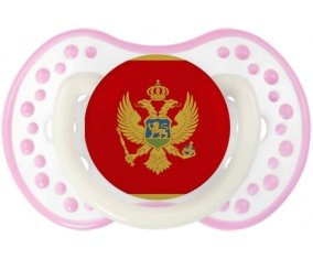 Drapeau Monténégro Tétine LOVI Dynamic Blanc-rose phosphorescente