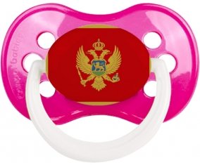 Drapeau Monténégro Sucette Anatomique Rose foncé classique