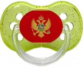 Drapeau Monténégro Sucette Cerise Vert à paillette