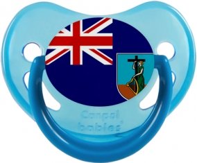 Drapeau Montserrat Sucette Physiologique Bleue phosphorescente