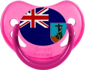 Drapeau Montserrat Sucette Physiologique Rose phosphorescente