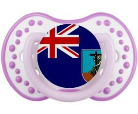 Drapeau Montserrat Sucette LOVI Dynamic Blanc-mauve classique