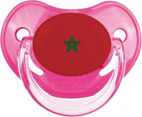 Drapeau Maroc Sucette Physiologique Rose classique