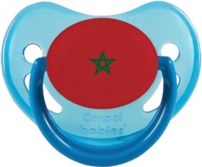 Drapeau Maroc Sucette Physiologique Bleue phosphorescente