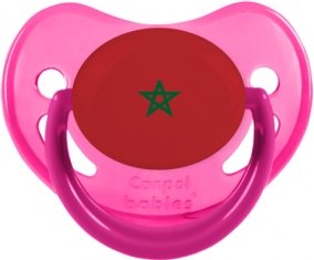 Drapeau Maroc Sucette Physiologique Rose phosphorescente