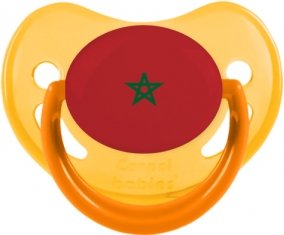 Drapeau Maroc Sucette Physiologique Jaune phosphorescente