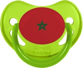 Drapeau Maroc Sucette Physiologique Vert phosphorescente