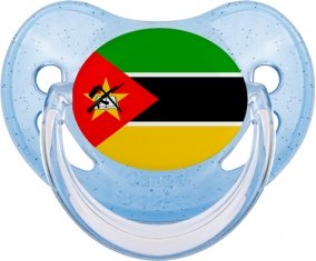 Drapeau Mozambique Tétine Physiologique Bleue à paillette