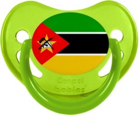 Drapeau Mozambique Tétine Physiologique Vert phosphorescente