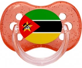 Drapeau Mozambique Sucete Cerise Rouge à paillette