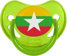 Drapeau Myanmar Sucete Physiologique Vert phosphorescente