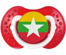 Drapeau Myanmar Tétine LOVI Dynamic Blanc-rouge classique