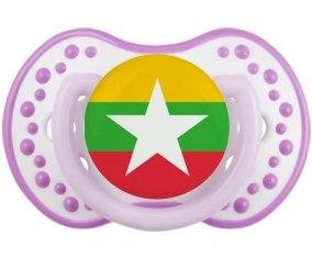 Drapeau Myanmar Tétine LOVI Dynamic Blanc-mauve classique
