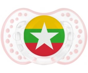 Drapeau Myanmar Tétine LOVI Dynamic Retro-blanc-rose-tendre classique