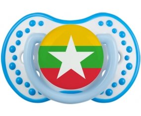 Drapeau Myanmar Tétine LOVI Dynamic Blanc-bleu phosphorescente