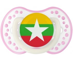 Drapeau Myanmar Tétine LOVI Dynamic Blanc-rose phosphorescente