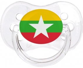 Drapeau Myanmar Sucette Cerise Transparent classique