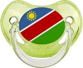Drapeau Namibie Sucette Physiologique Vert à paillette