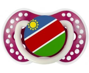 Drapeau Namibie Sucette LOVI Dynamic Fuchsia phosphorescente