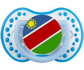 Drapeau Namibie Sucette LOVI Dynamic Blanc-bleu phosphorescente