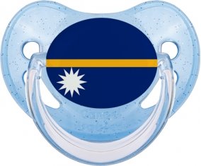 Drapeau Nauru Sucette Physiologique Bleue à paillette