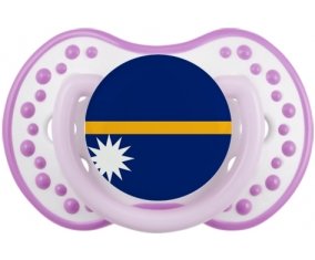 Drapeau Nauru Sucette LOVI Dynamic Blanc-mauve classique
