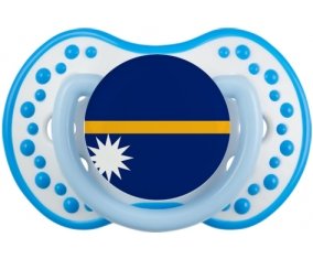 Drapeau Nauru Sucette LOVI Dynamic Blanc-bleu phosphorescente