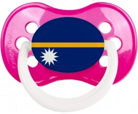 Drapeau Nauru Sucette Anatomique Rose foncé classique