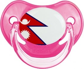 Drapeau Népal Tétine Physiologique Rose classique