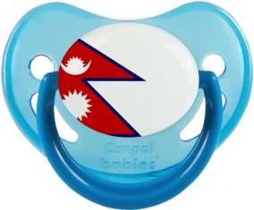 Drapeau Népal Tétine Physiologique Bleue phosphorescente