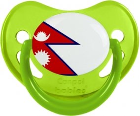 Drapeau Népal Tétine Physiologique Vert phosphorescente