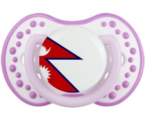 Drapeau Népal Sucete LOVI Dynamic Blanc-mauve classique