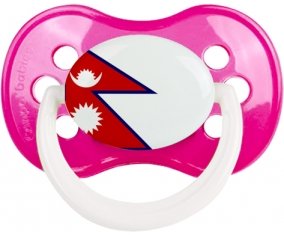 Drapeau Népal Sucete Anatomique Rose foncé classique