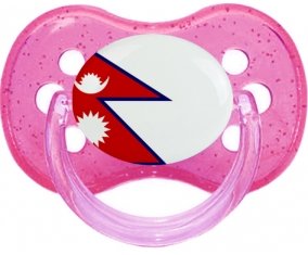 Drapeau Népal Sucete Cerise Rose à paillette