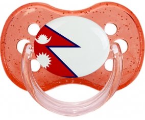 Drapeau Népal Sucete Cerise Rouge à paillette