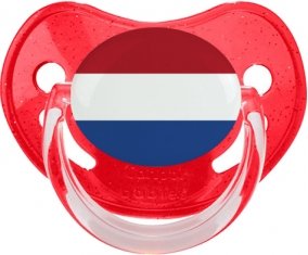 Drapeau Pays-Bas Sucete Physiologique Rouge à paillette