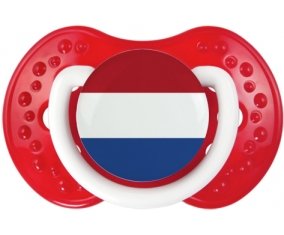 Drapeau Pays-Bas Tétine LOVI Dynamic Blanc-rouge classique