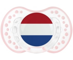 Drapeau Pays-Bas Tétine LOVI Dynamic Retro-blanc-rose-tendre classique
