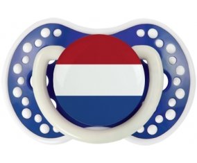 Drapeau Pays-Bas Tétine LOVI Dynamic Bleu-marine phosphorescente