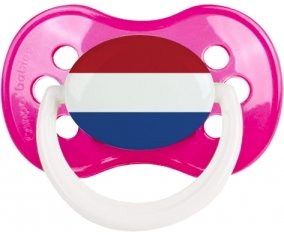 Drapeau Pays-Bas Sucette Anatomique Rose foncé classique