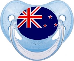 Drapeau Nouvelle-Zélande Sucette Physiologique Bleue à paillette