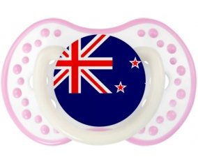 Drapeau Nouvelle-Zélande Sucette LOVI Dynamic Blanc-rose phosphorescente