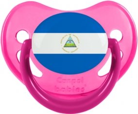 Drapeau Nicaragua Tétine Physiologique Rose phosphorescente