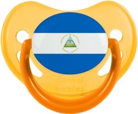 Drapeau Nicaragua Tétine Physiologique Jaune phosphorescente