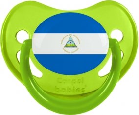 Drapeau Nicaragua Tétine Physiologique Vert phosphorescente