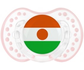 Drapeau Niger Tétine LOVI Dynamic Retro-blanc-rose-tendre classique